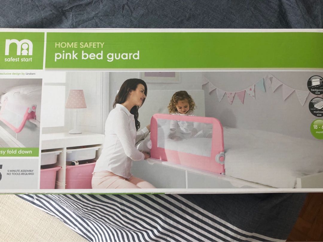 Mothercare pink bed guard store
