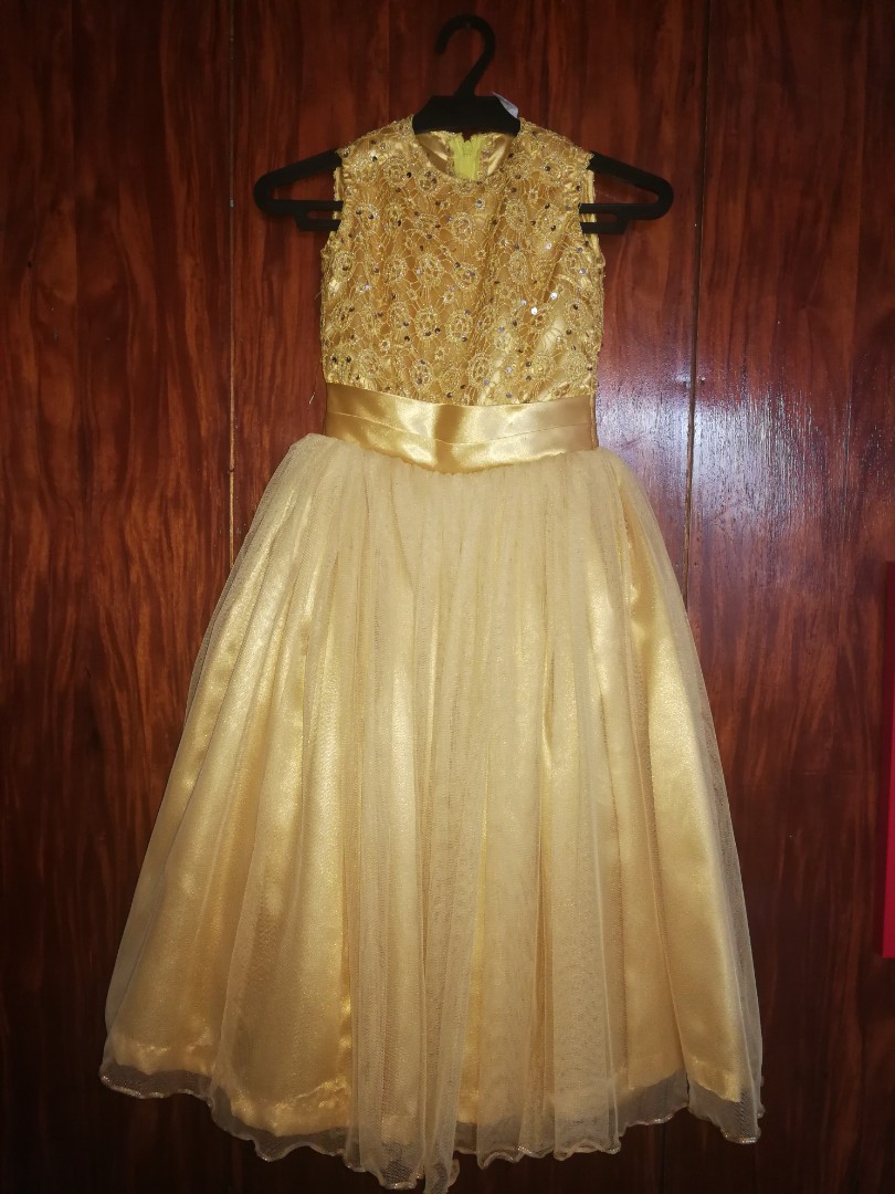yellow gold long gown