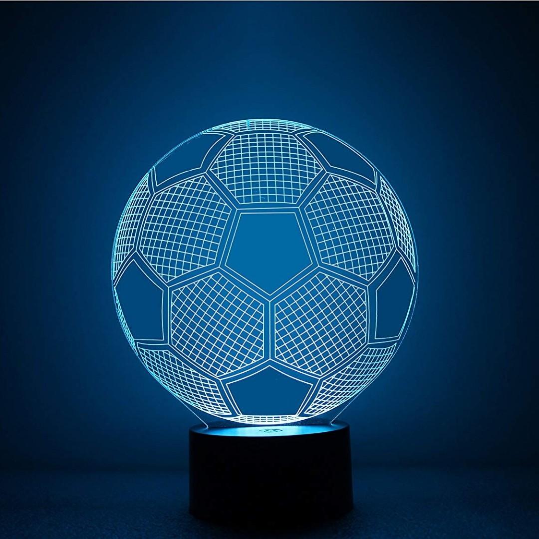 2277 3d Soccer Ball Light Amazing Optical Illusion Night Lighting