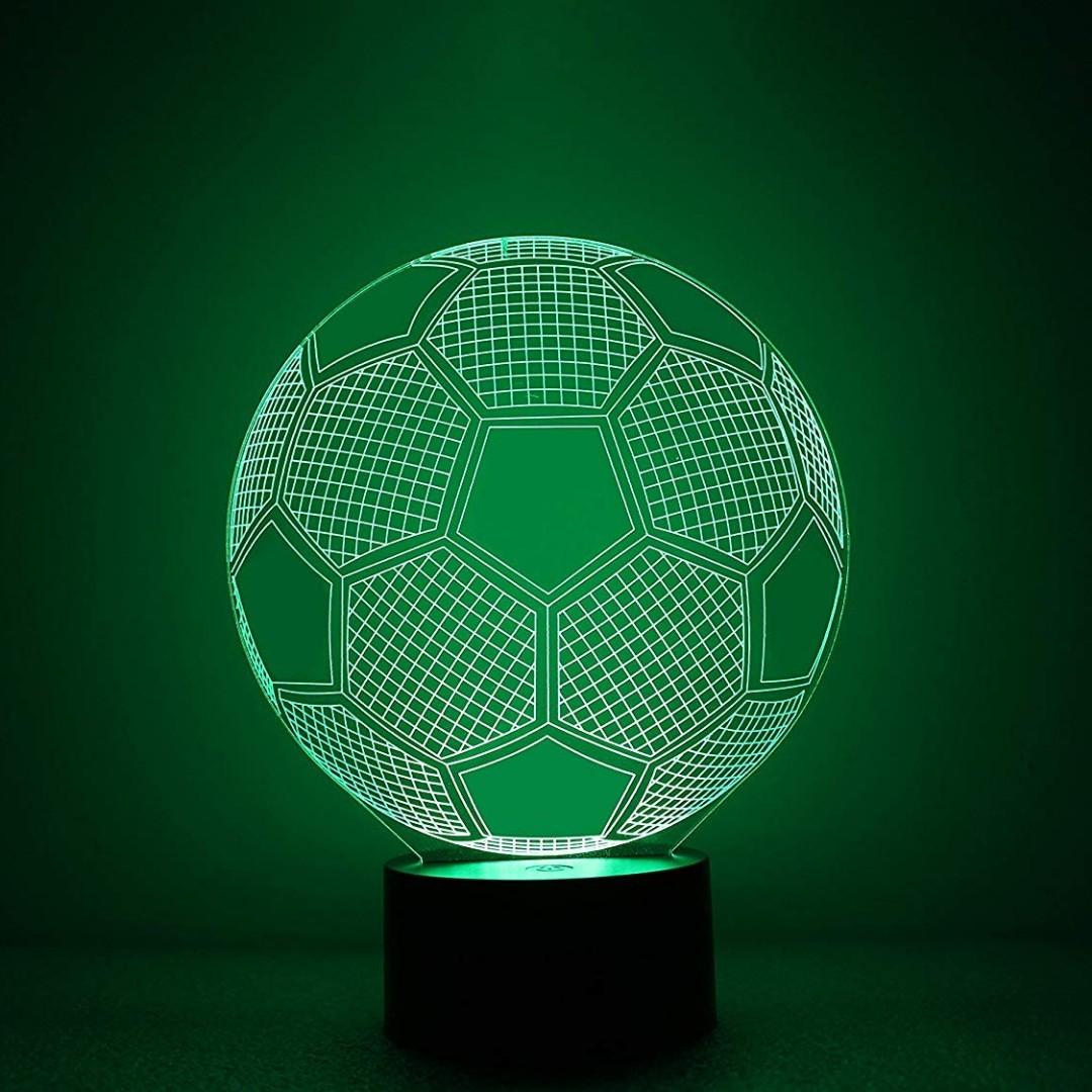 2277 3d Soccer Ball Light Amazing Optical Illusion Night Lighting
