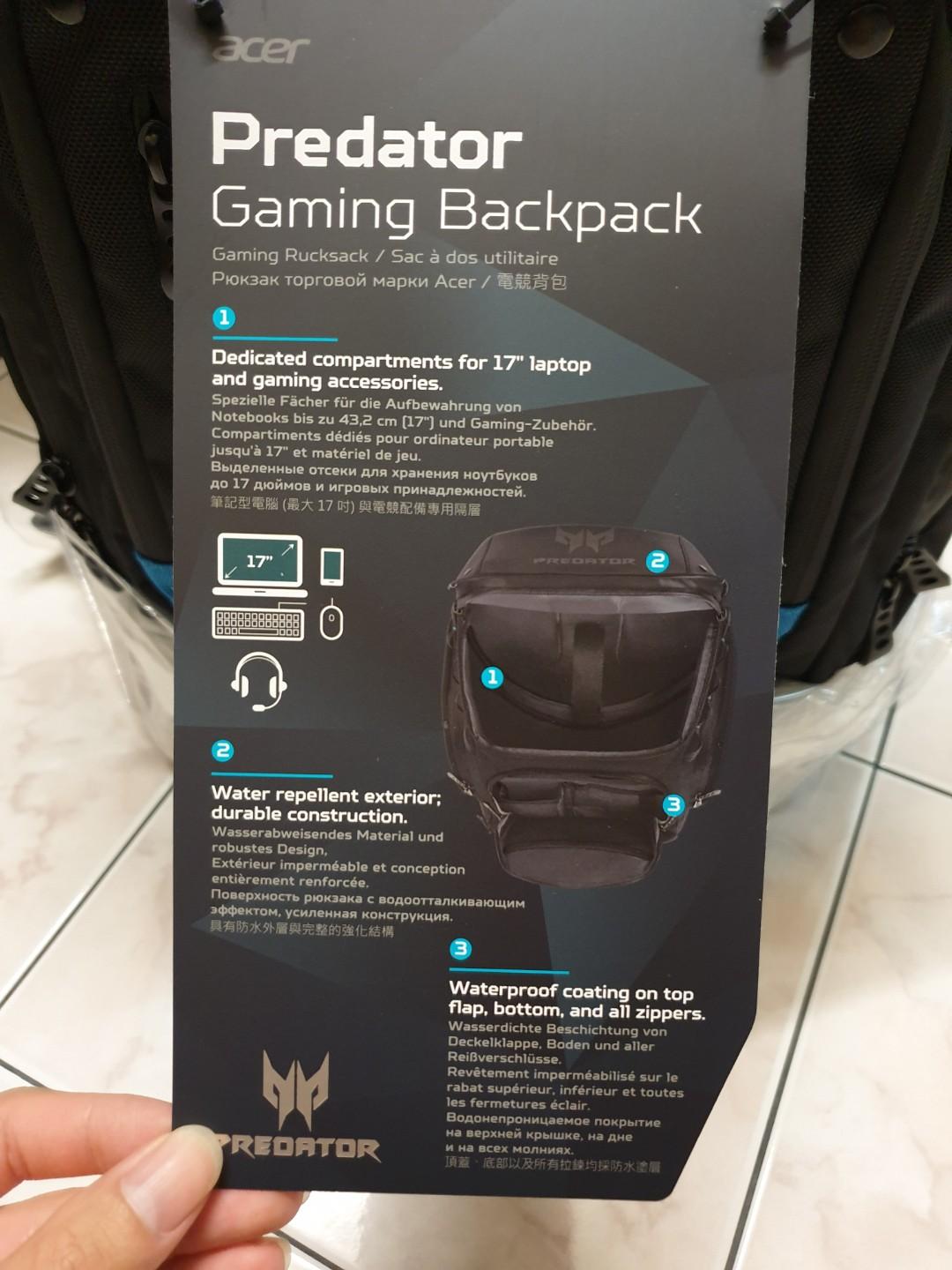 Acer predator gaming laptop bag, Computers & Tech, Parts & Accessories, Laptop Bags & Sleeves on