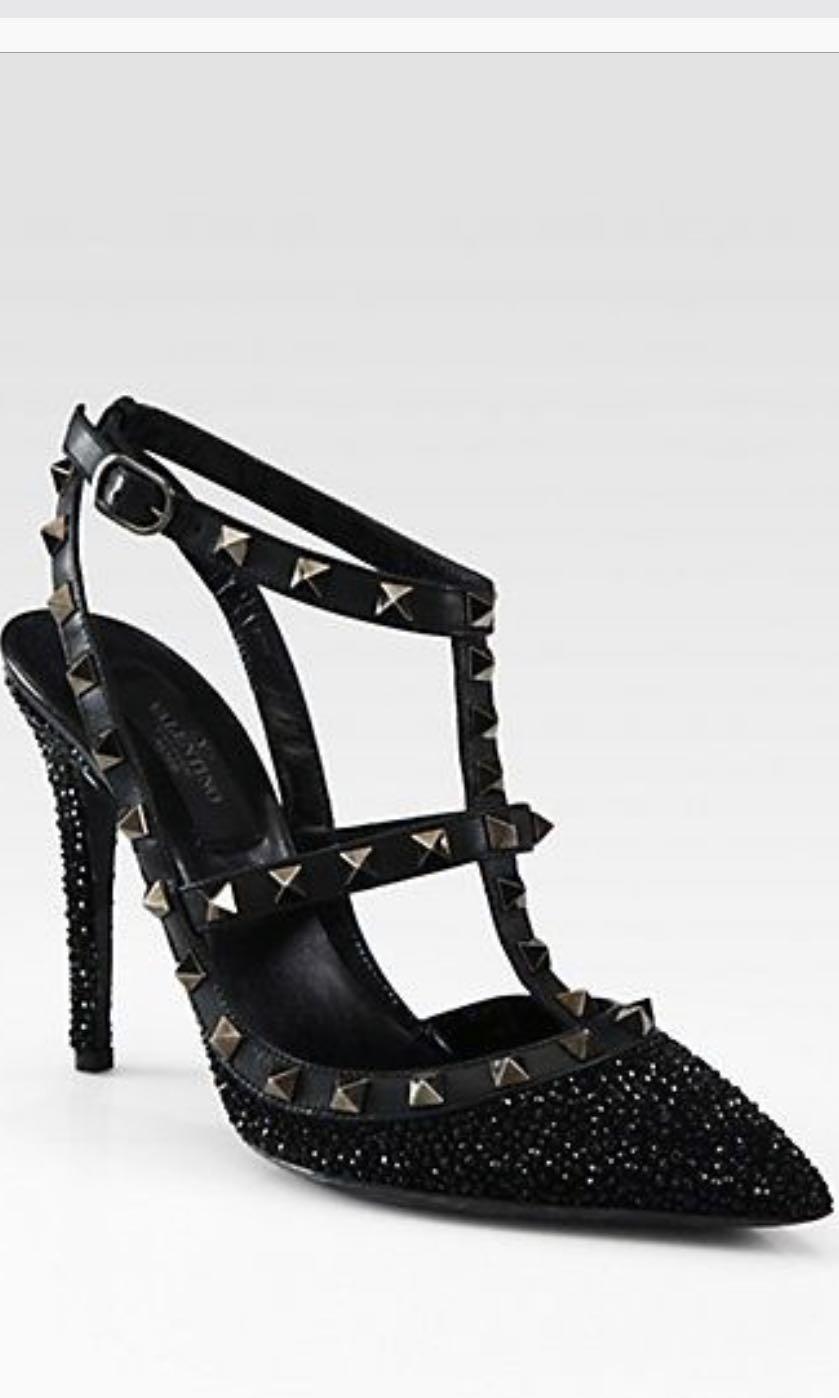 Valentino Noir All black Pumps 37.5, Women's Fashion, Footwear, Heels on Carousell