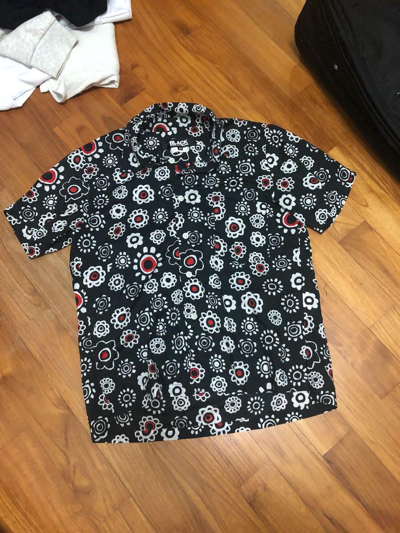 Authentic Black Collection Comme Des Garcon Cdg Collar Blouse Top