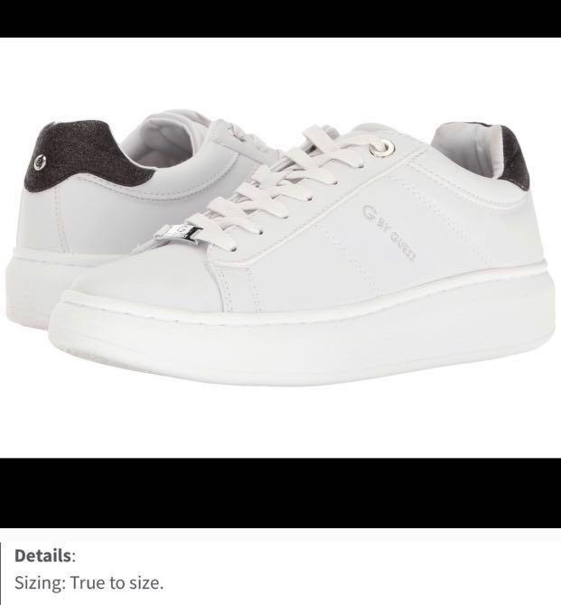 guess white platform sneakers