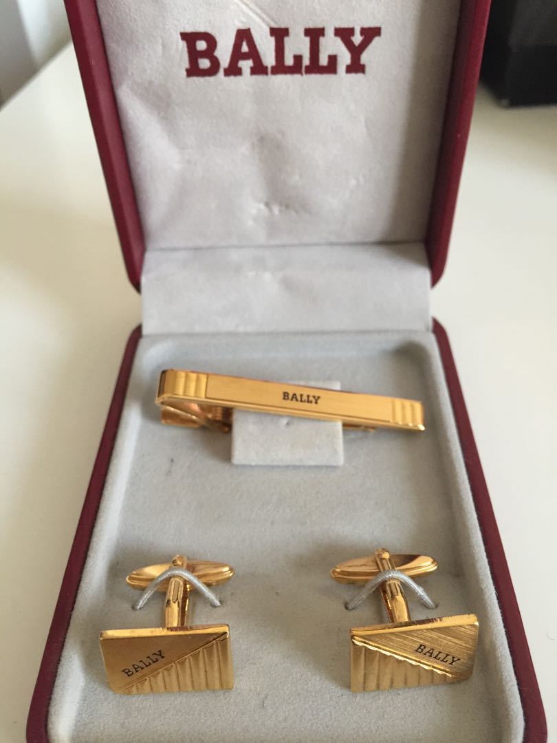Bally Cufflinks and Tiebar Set