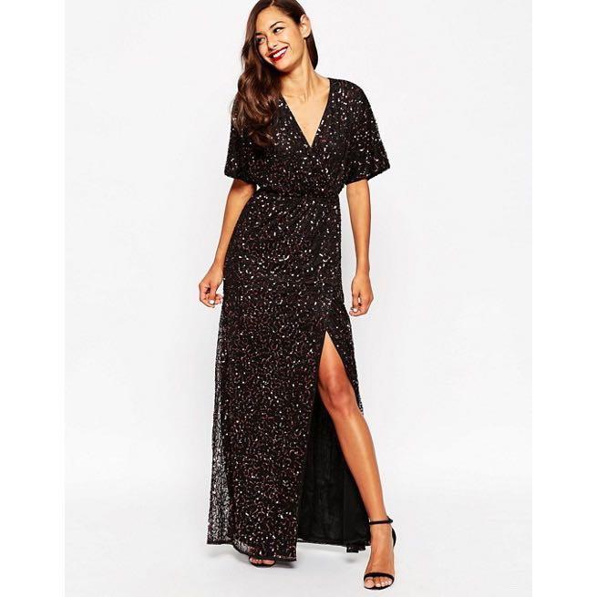 asos sequin maxi dress