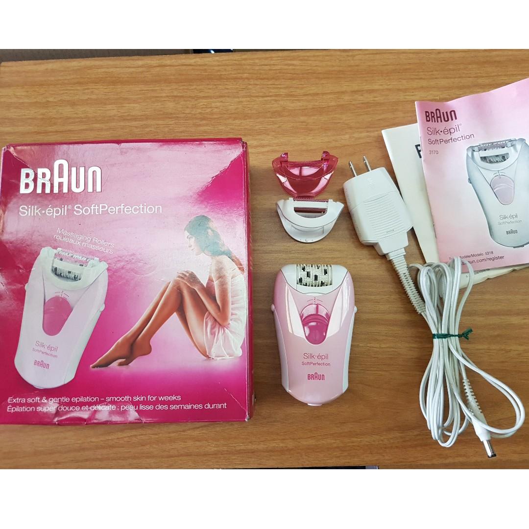 Braun Silk Epil Soft Perfection 5318 Dual Voltage Epilator Pink Health Beauty Skin Bath Body On Carousell