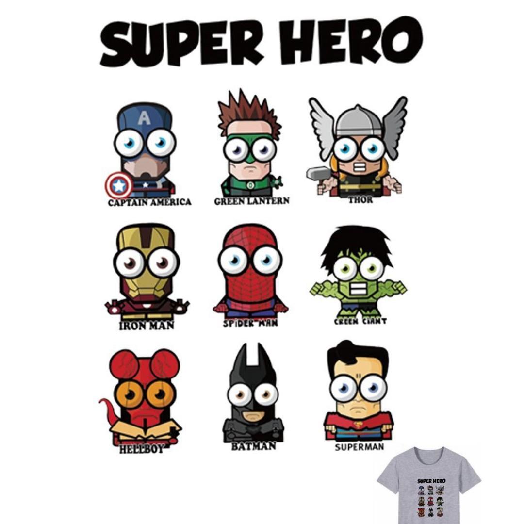 Cute Cartoon Superheroes Iron On Patches With Avengers And Justice League Batman Superman Design Craft Handmade Craft On Carousell