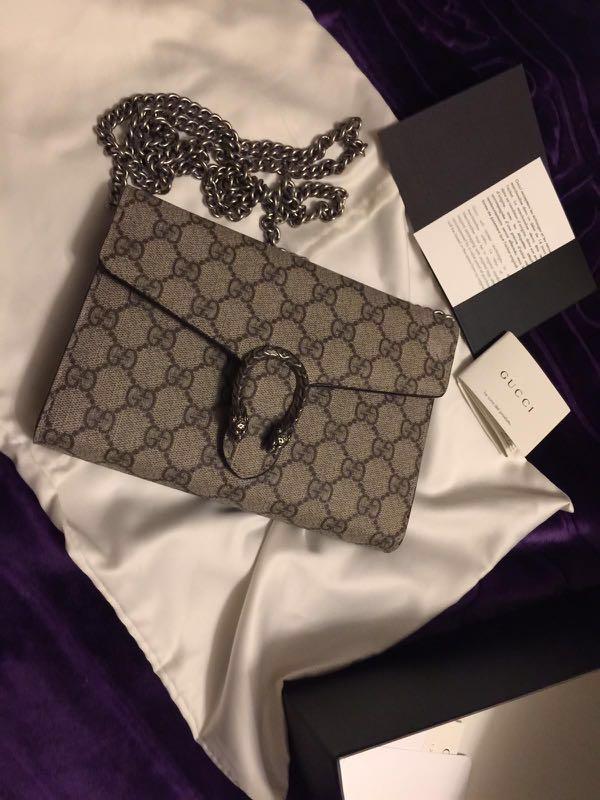 Dionysus GG Supreme chain wallet Women s Fashion Bags Wallets