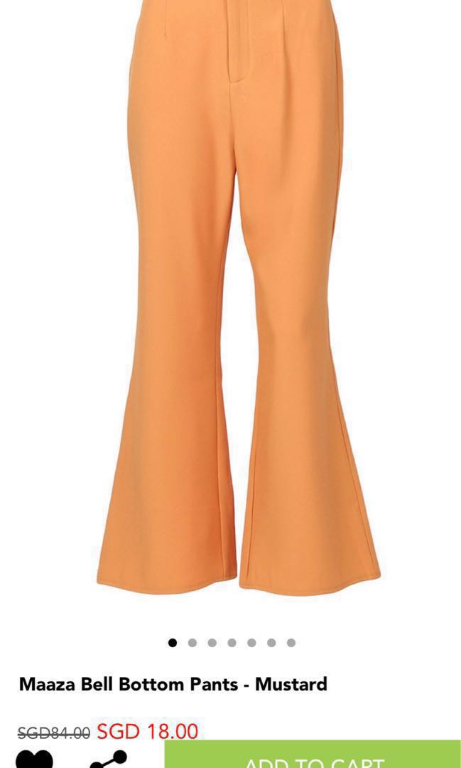 mustard bell bottom pants