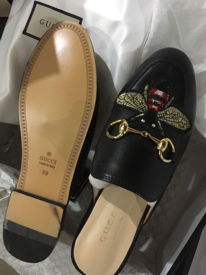 gucci bee mules