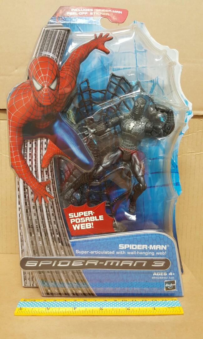 Action Figure Super Poseable Black Spider-Man - Marvel Spider-Man 3, Serie 1