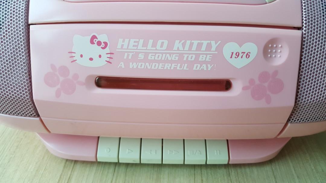 Hello Kitty Boombox, Audio, Portable Music Players on Carousell