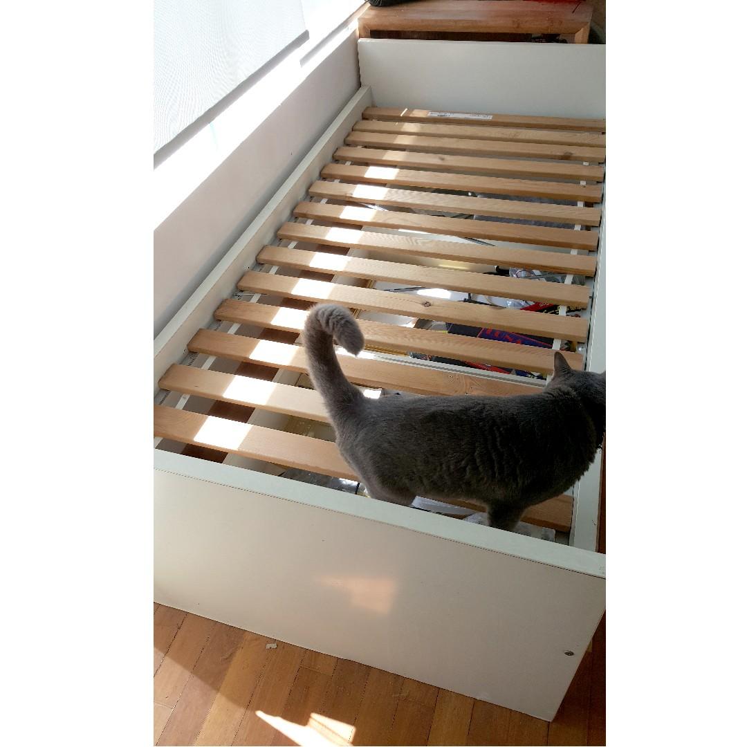 Ikea Brekke Single Bed With 3 Drawers Mattress Included