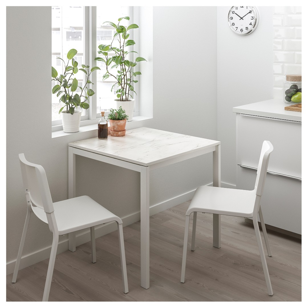 Ikea Melltorp Table 2 Teodores Chair Set White Free Stool Furniture Tables Chairs On Carousell