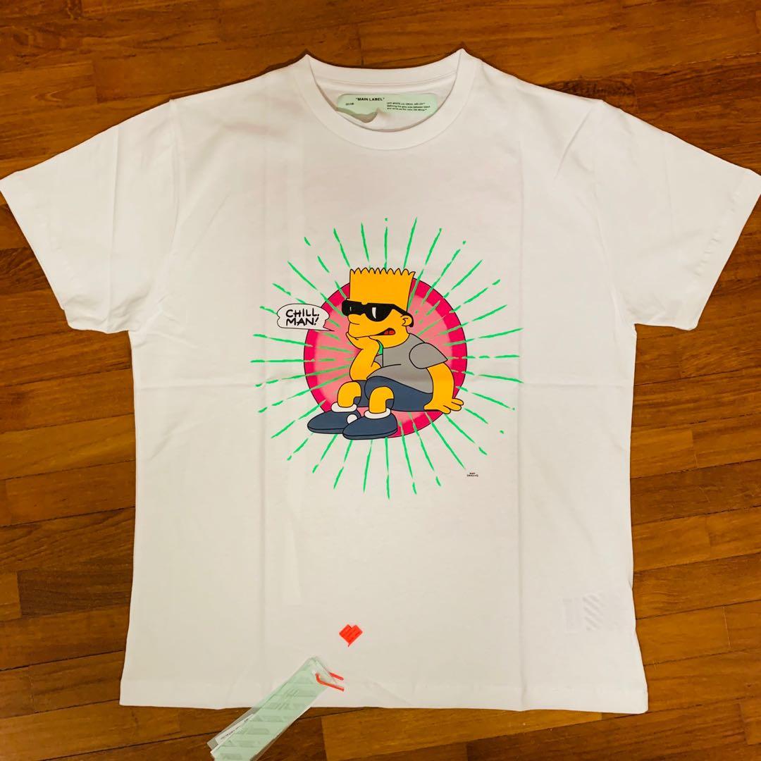 Instock Off White Bart Glasses Tee Men s Fashion Tops Sets Tshirts Polo Shirts on Carousell