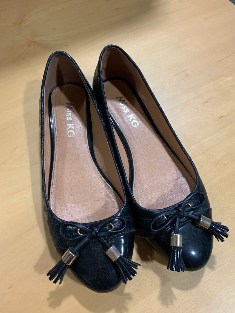 miss kg black flats