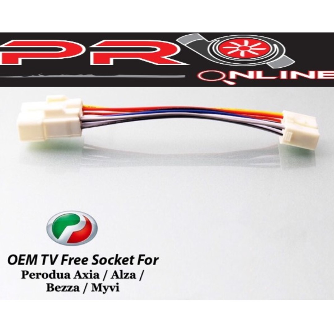 Perodua myvi 2018 tv free bypass socket cable auto accessories on