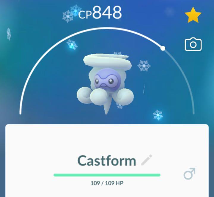 Pokemon Go Snowy Castform Toys Games Video Gaming Video Games On Carousell