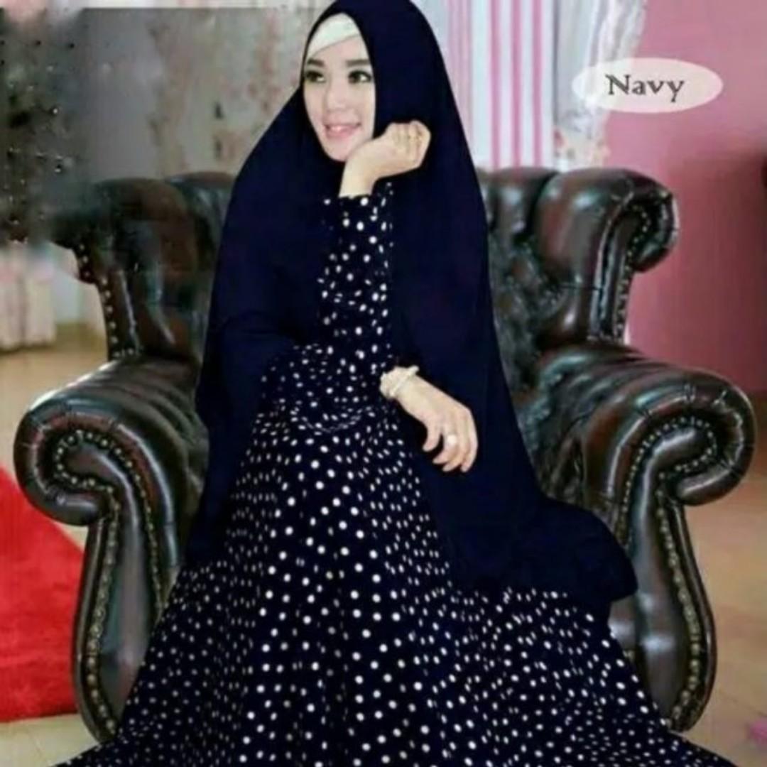 baju pesta polkadot