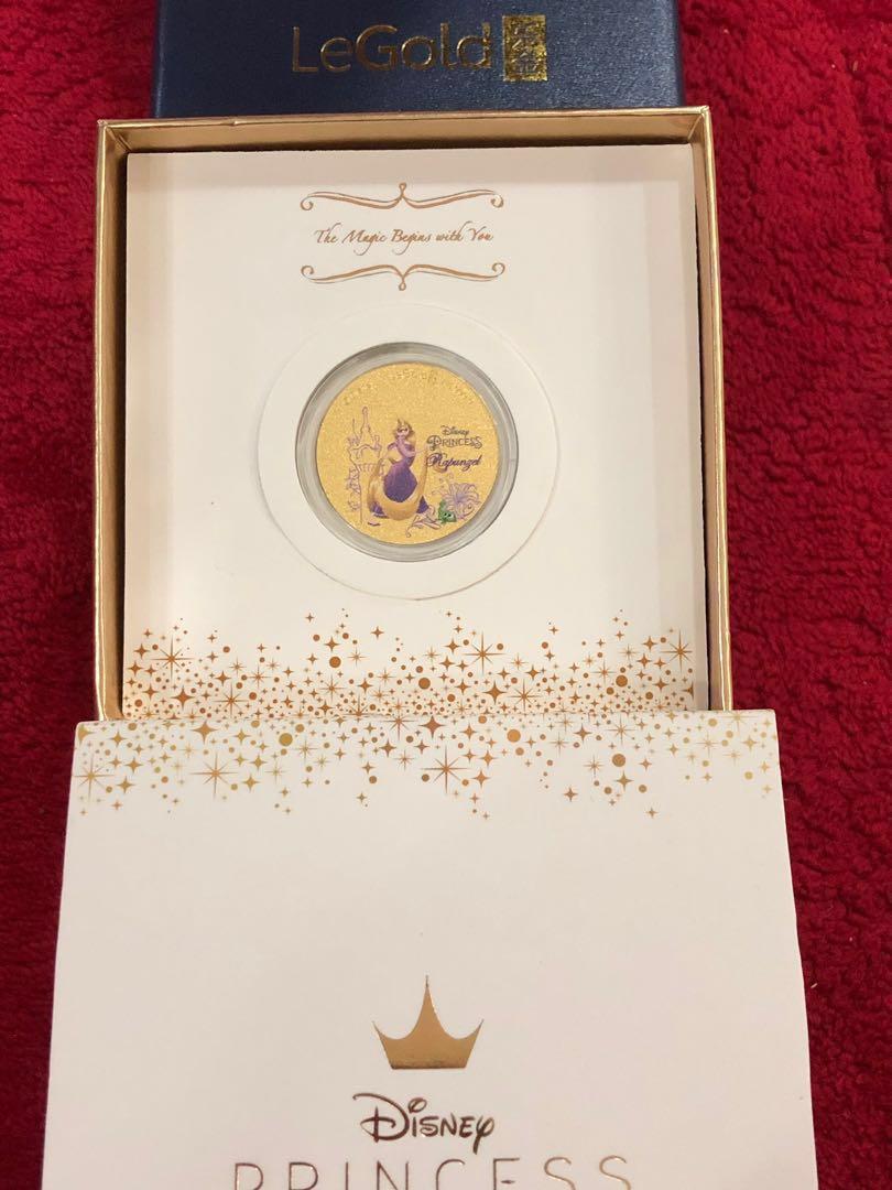 Price Lowered Disney Princess 999 Pure Gold Coin Vintage Collectibles Currency On Carousell - roblox gold series 3 dollasticdreams on carousell