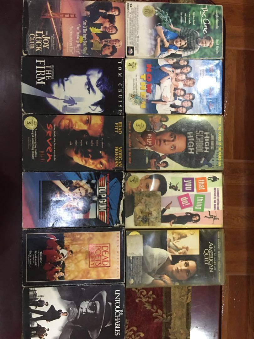 VHS, CD, DVD Movies (Category: Xbox) located in Marikina City. Submitted by texan05 (Listing ID 222759300, Image 1). Description: 50 Php each for everything. VHS Tapes condition is not guaranteed as it hasn’t been tested for a long time. All orginal. VHS tapes and DVD bought from the US. Decluttering. Great for classic and vintage movie collectors! :) VHS: The Cure High School High The Untouchables The Firm Top Gun How to Build an American Quilt 