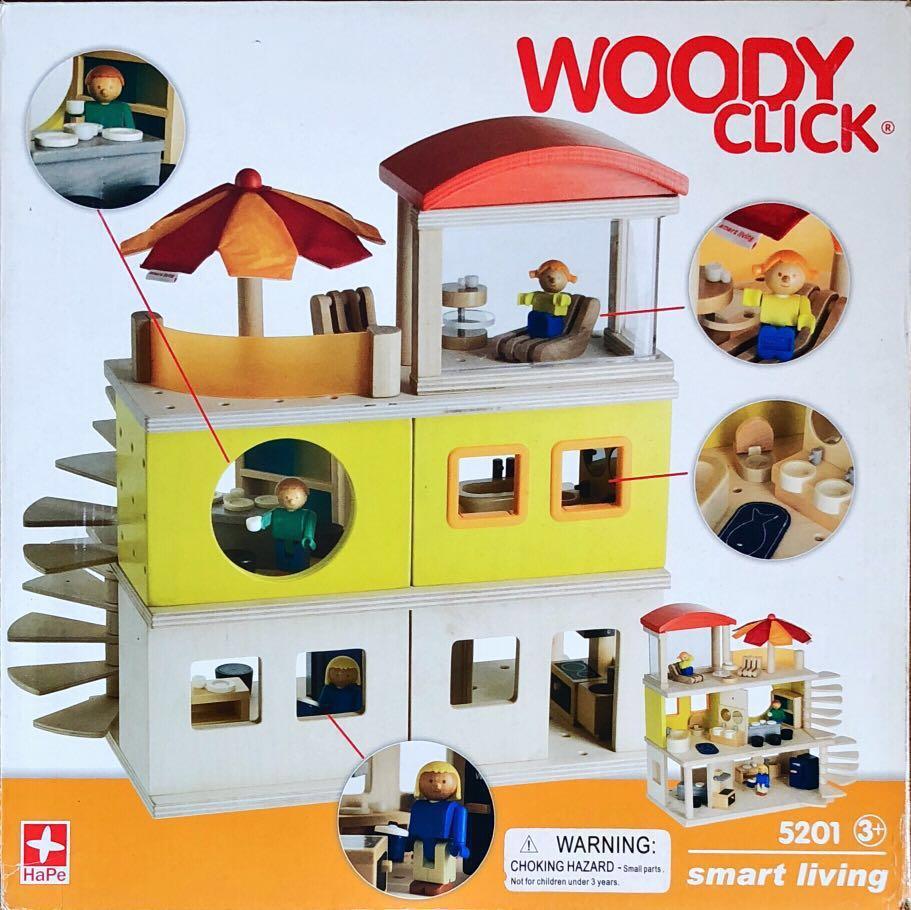 Woody Click Family Home Doll House Toys Games Bricks