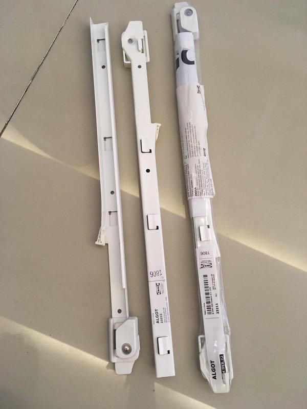 2 sets Ikea Algot pull out rail, Furniture & Home Living, Furniture