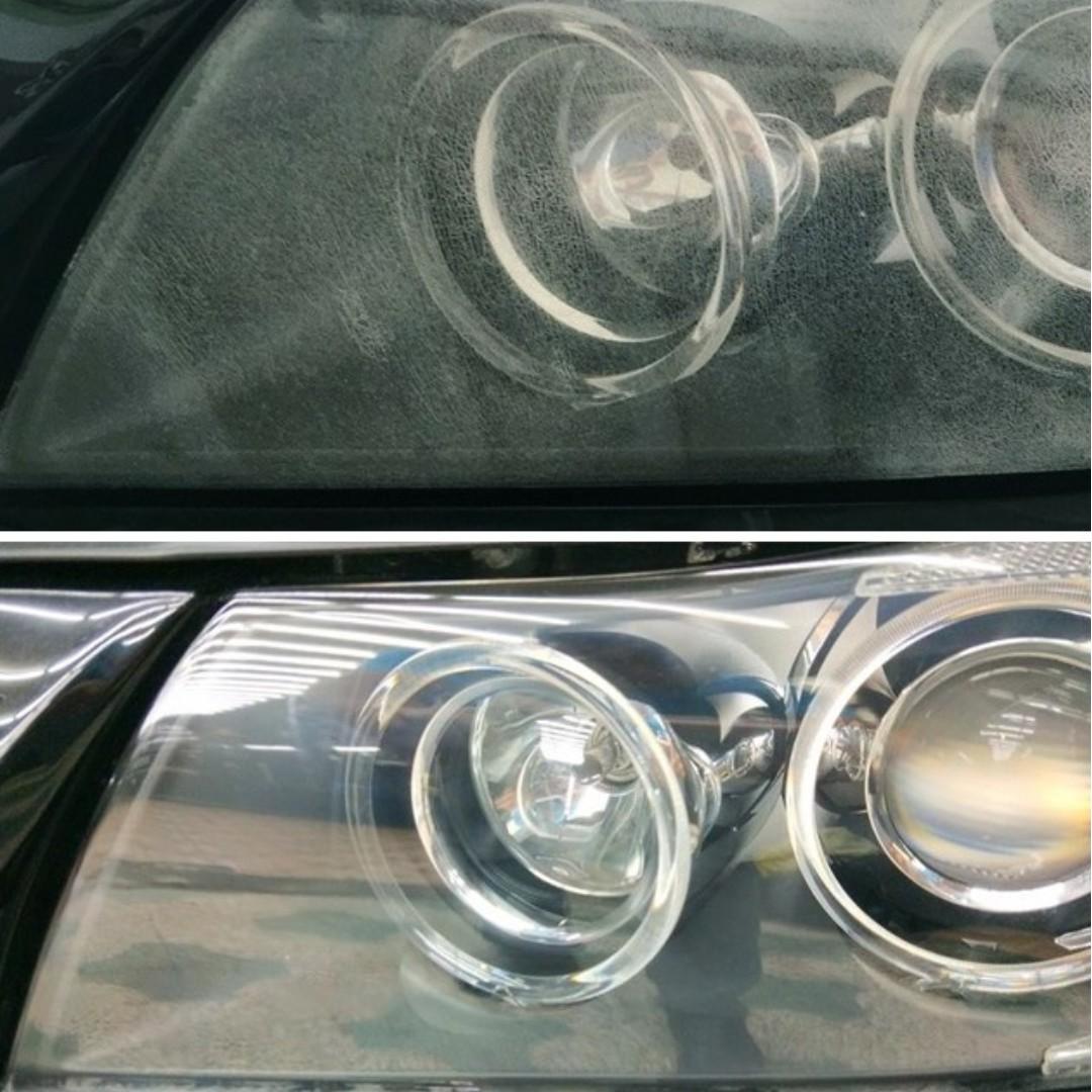 大燈快潔寶馬Bmw F30 E92 F10 F11 E46 E90 E91 原廠大燈泛黃霧化拋光翻新處理, 汽機車零配件在旋轉拍賣