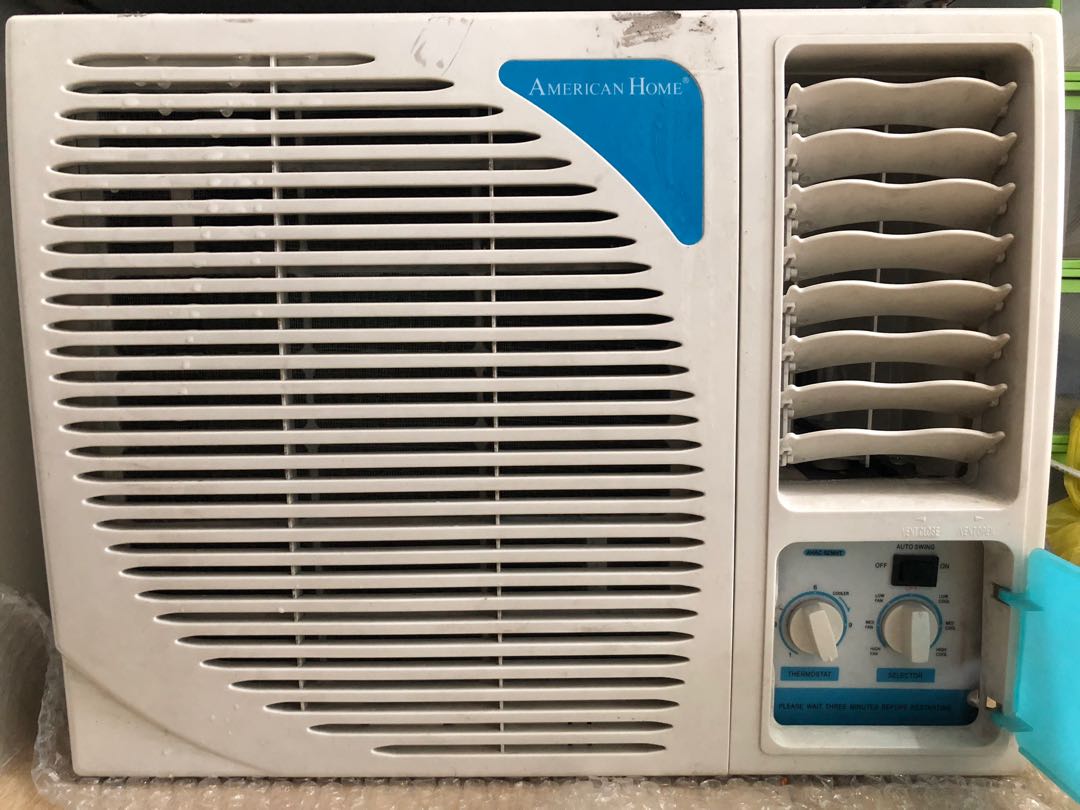 American Home Window Type Aircon 1hp Tv Home Appliances Kitchen Appliances Other Kitchen Appliances On Carousell