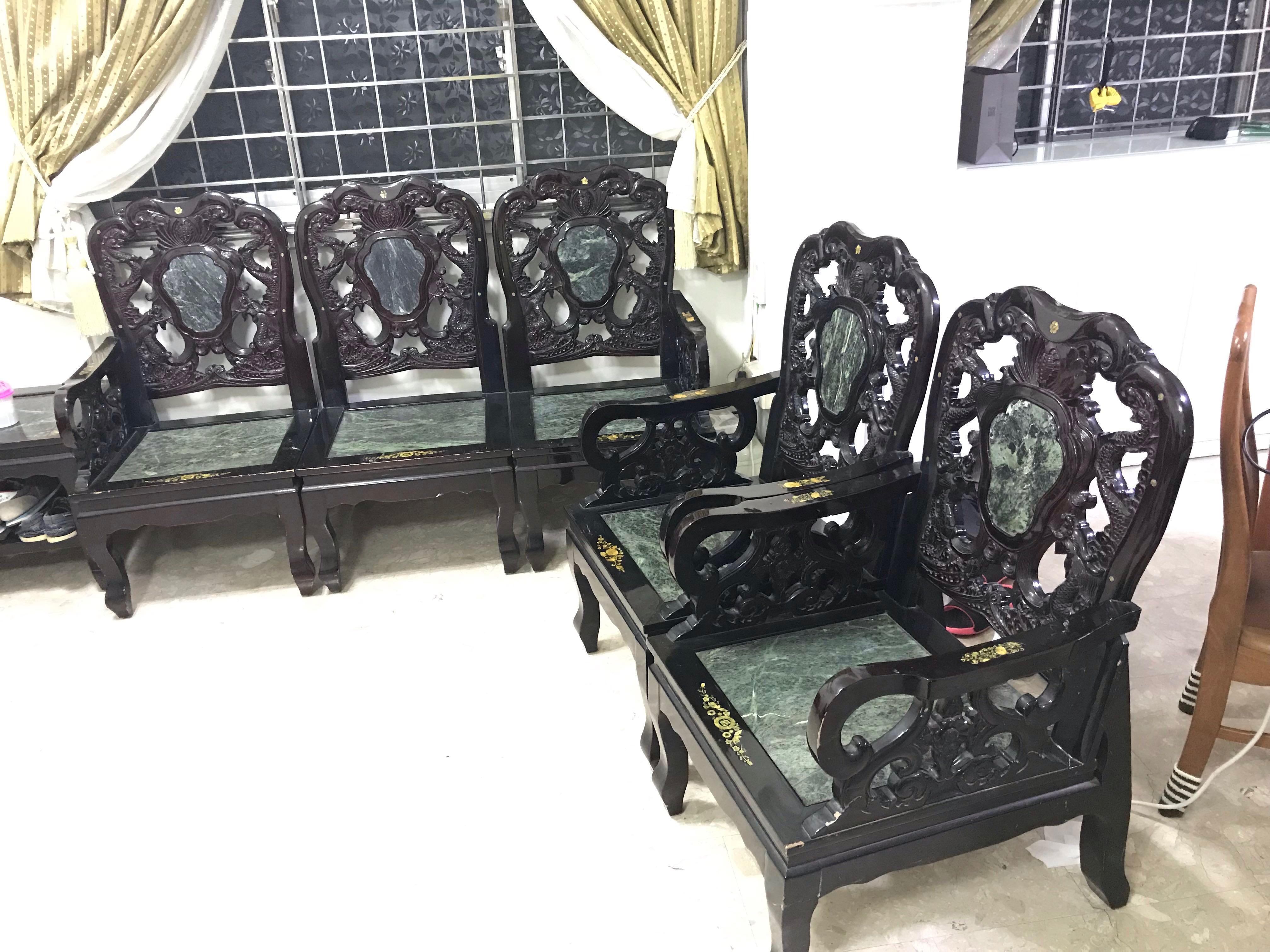 Antique Furniture Set, Furniture & Home Living, Furniture, Chairs on