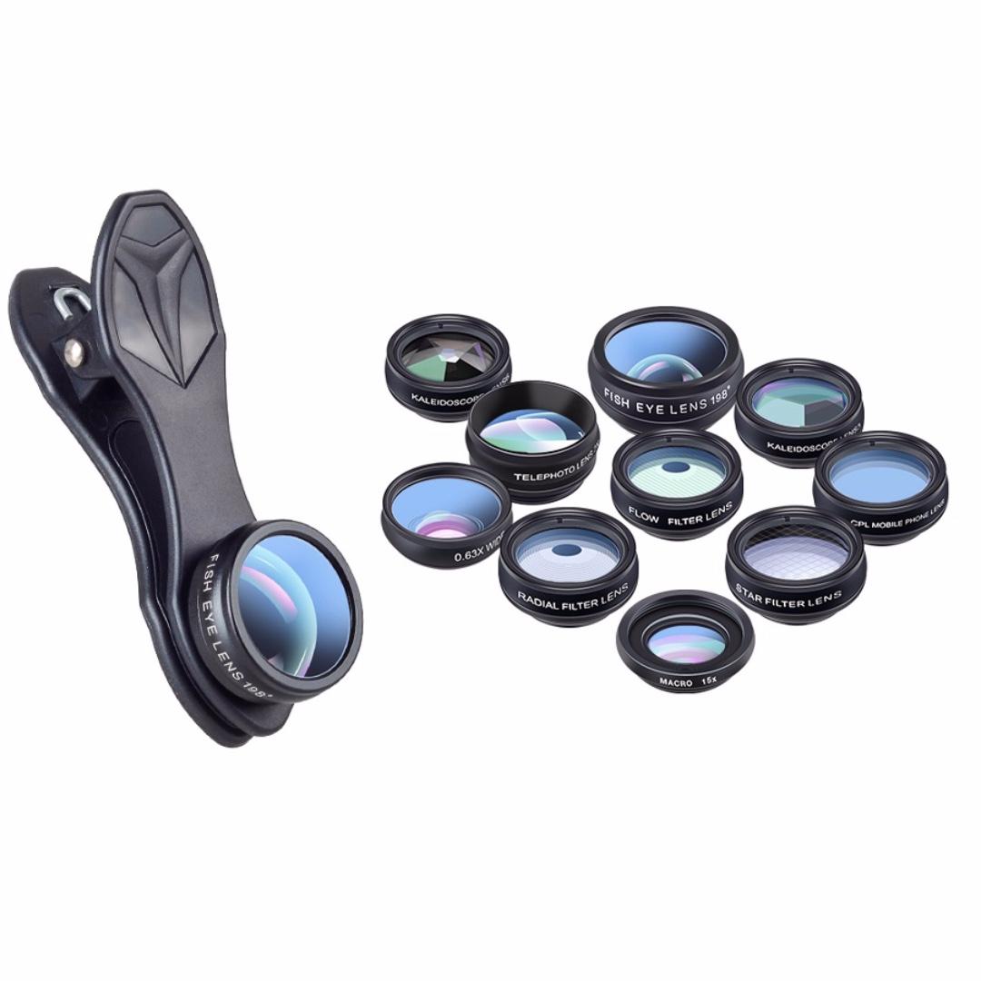 Apexel 10in1 Phone Camera Lens Kit Lensa Kamera Smartphone Fotografi Di Carousell