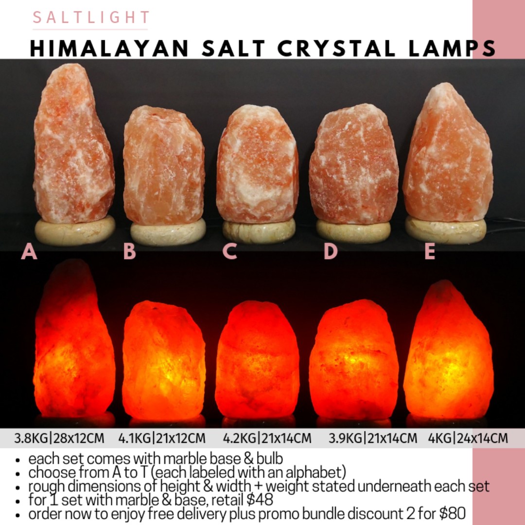 Authentic Himalayan Salt Lamps Promo Bundle FREE delivery