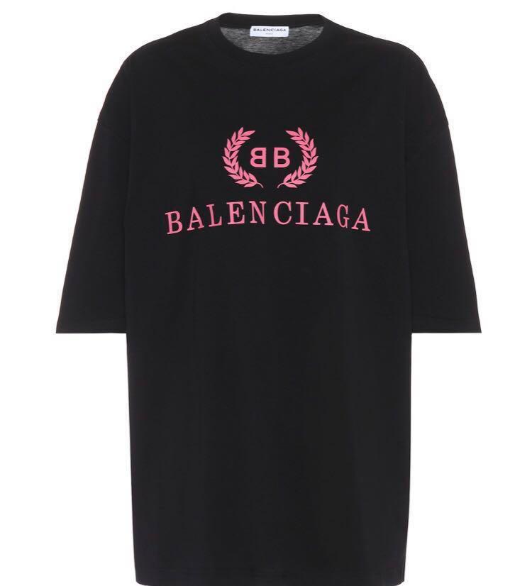Buy Balenciaga Embroidered Logo Pink TShirt with Bitcoin  Pay With Crypto  Emporium
