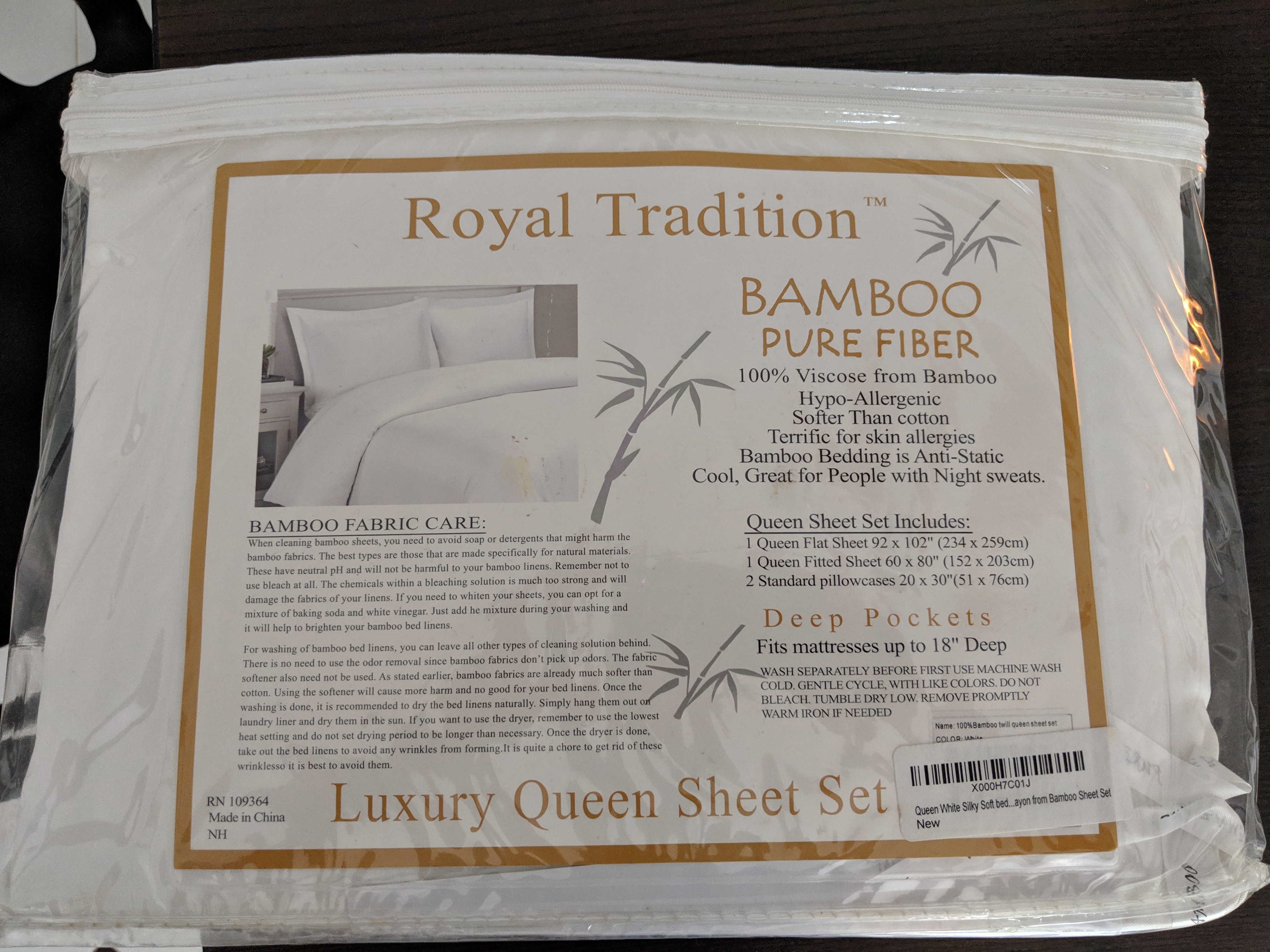 can bamboo sheets be bleached