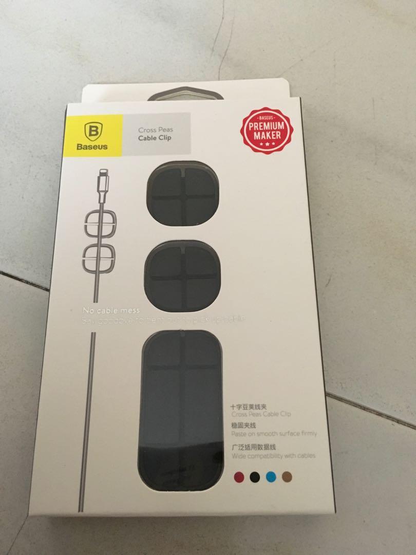 Baseus Cable Clip (Category: Chargers & Cables) located in Singapore. Submitted by ssmng (Listing ID 222949521, Image 1). Description: Brand new Baseus Cable Clip. For cable management. No more cable mess. Bought extra set. Self collect at Indus road or Valley Point. .