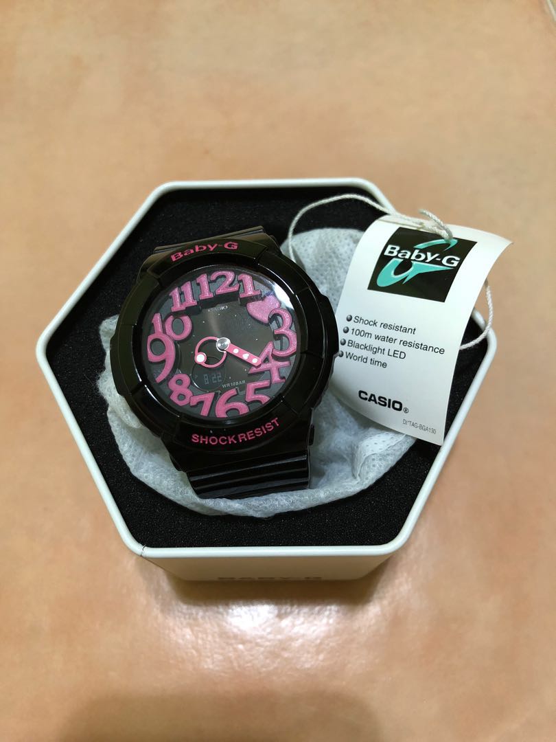 Baby g black and pink watch sales
