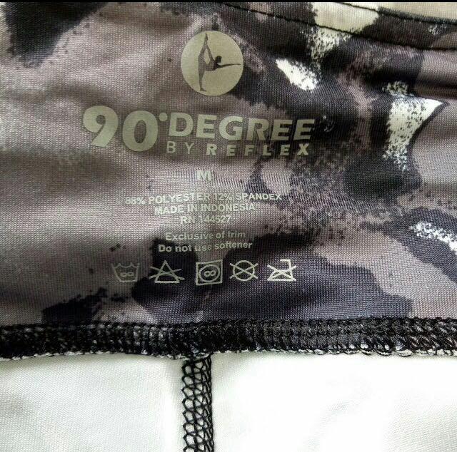 NEW Celana capri abstrak hitam abu 90 degree, Fesyen Wanita