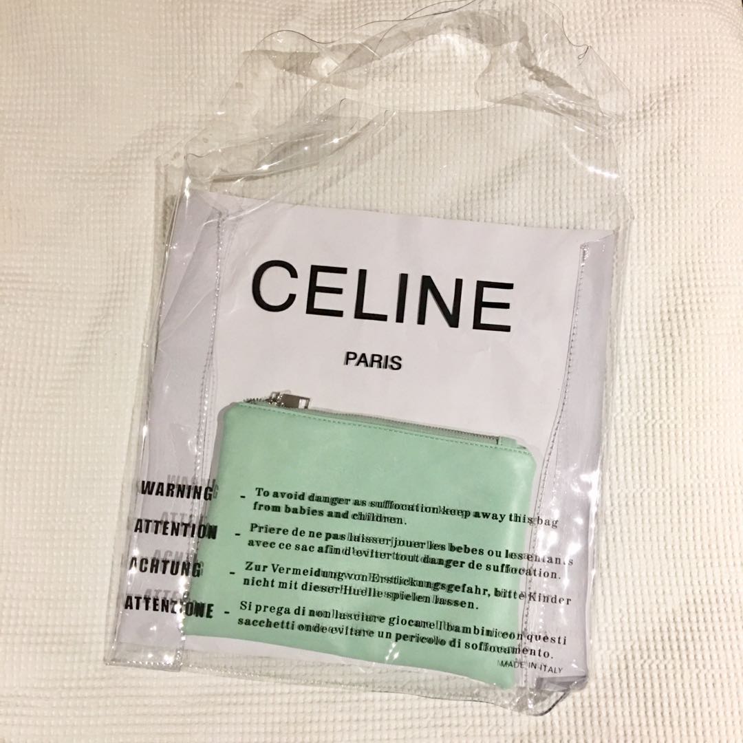 clear celine bag