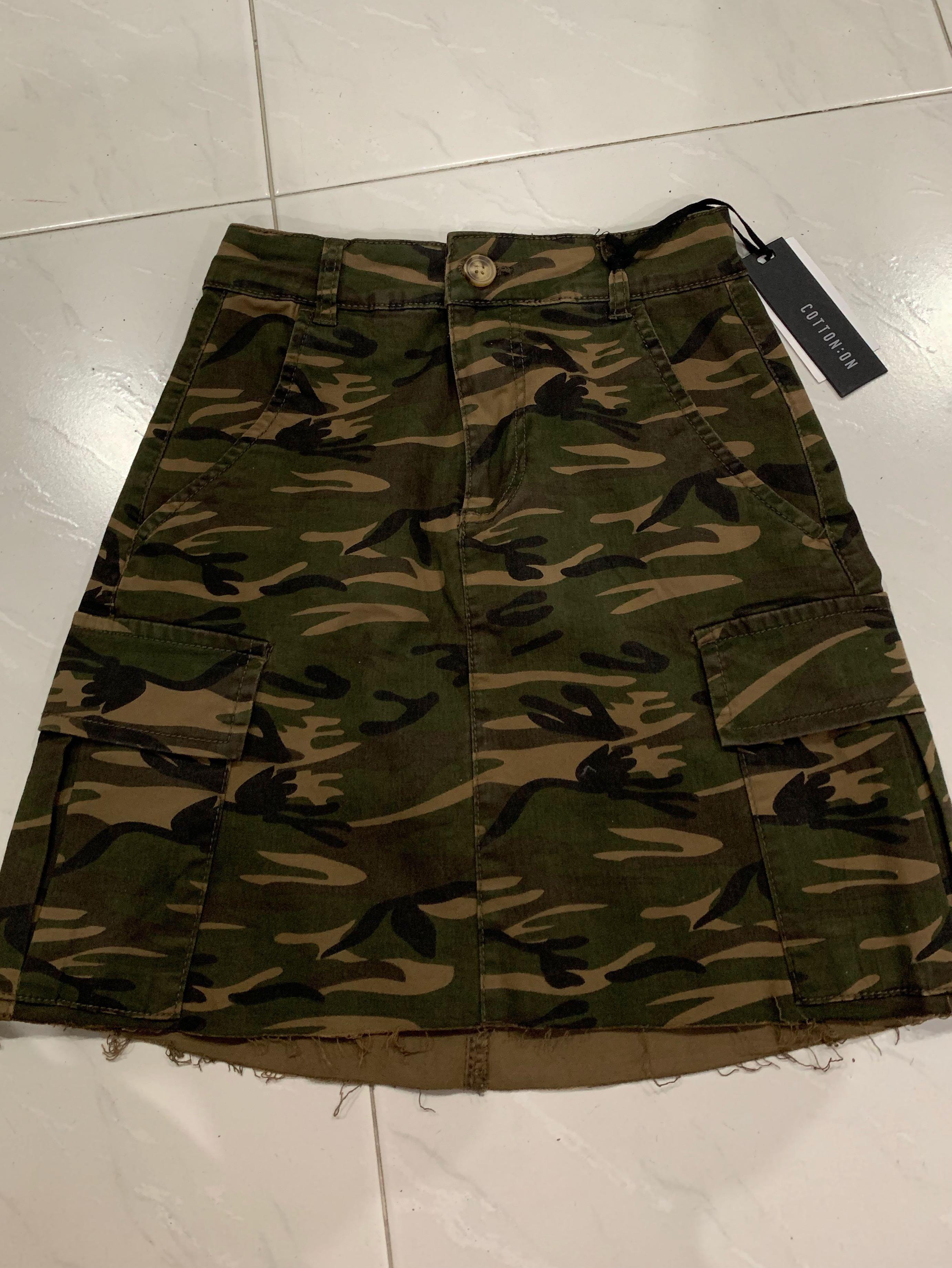 camo a line skirt