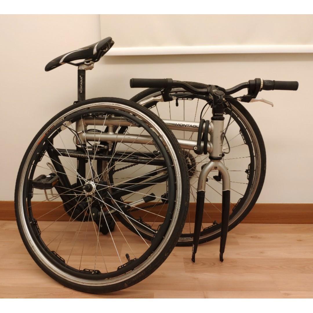 Foldable Bike Montague Crosstown 7 Speeds 700c Folding Hybrid Commuter Bike