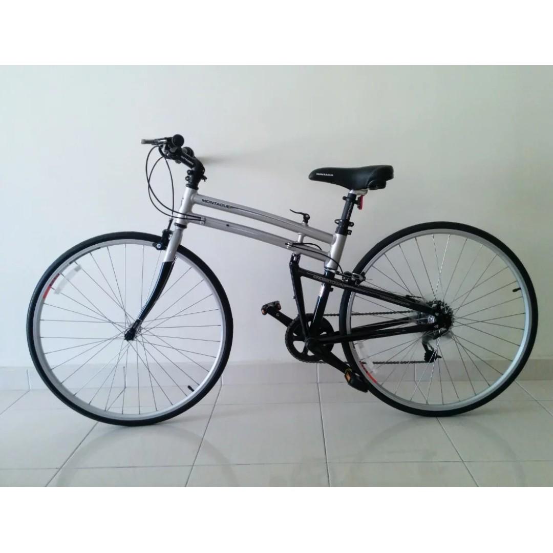 Foldable Bike Montague Crosstown 7 Speeds 700c Folding Hybrid Commuter Bike
