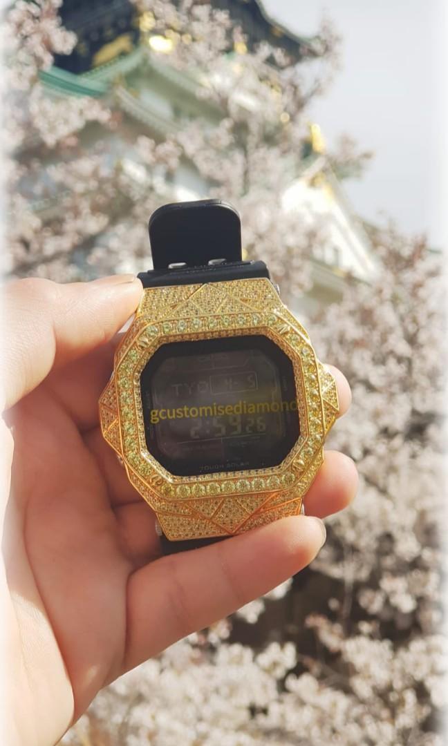 Geo x 18k yelleo gold series gshock king Swarovski diamond gdx56 Geo X 5 color available Deisgn n customise by me PM more for more for