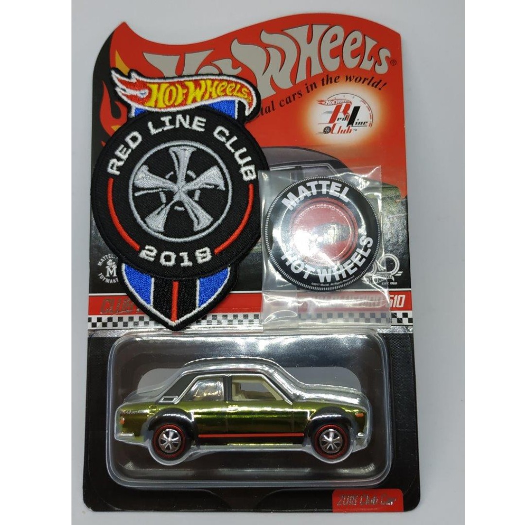 Hot Wheels Datsun 510 Rlc Membership Green With Patch And Button Toys Games Diecast Toy Vehicles On Carousell