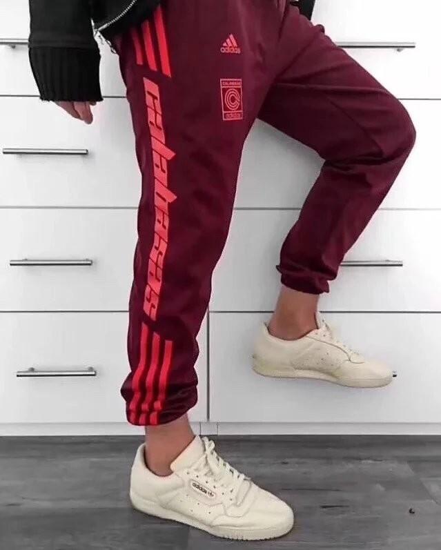 adidas red jeans