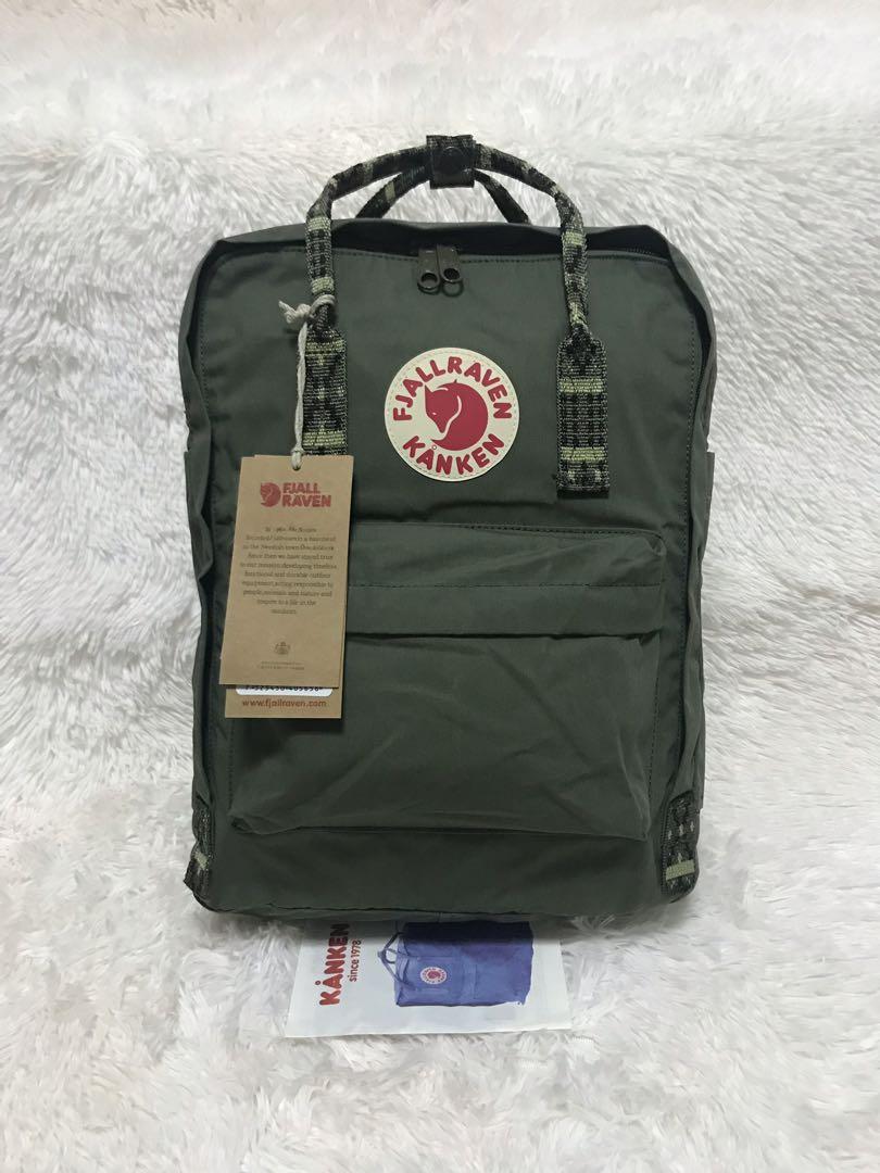 Kanken Fjallraven with Pattern straps Classic, Women's Fashion, Bags