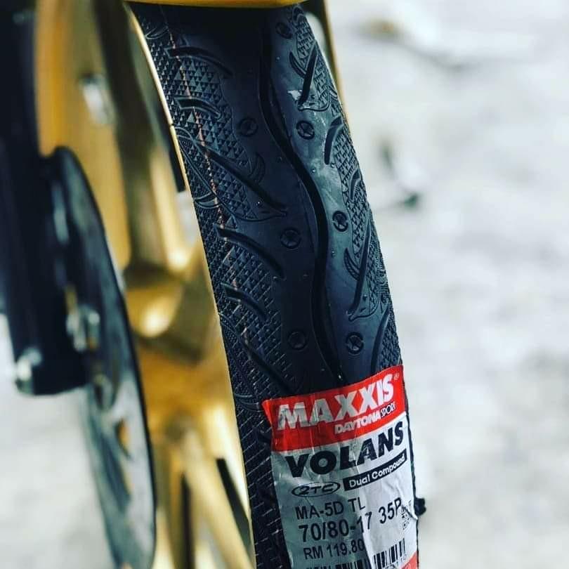 Maxxis Volans 70 80 17 Tubeless Yamaha Sniper Nova Mhr Racing Boy Yamaha Spark Lc 135 Yamaha 125z Ohlins Brembo Uma Racing Yamaha Rxz Jupiter X1r Honda Super 4 Kappa Box Agv Arai