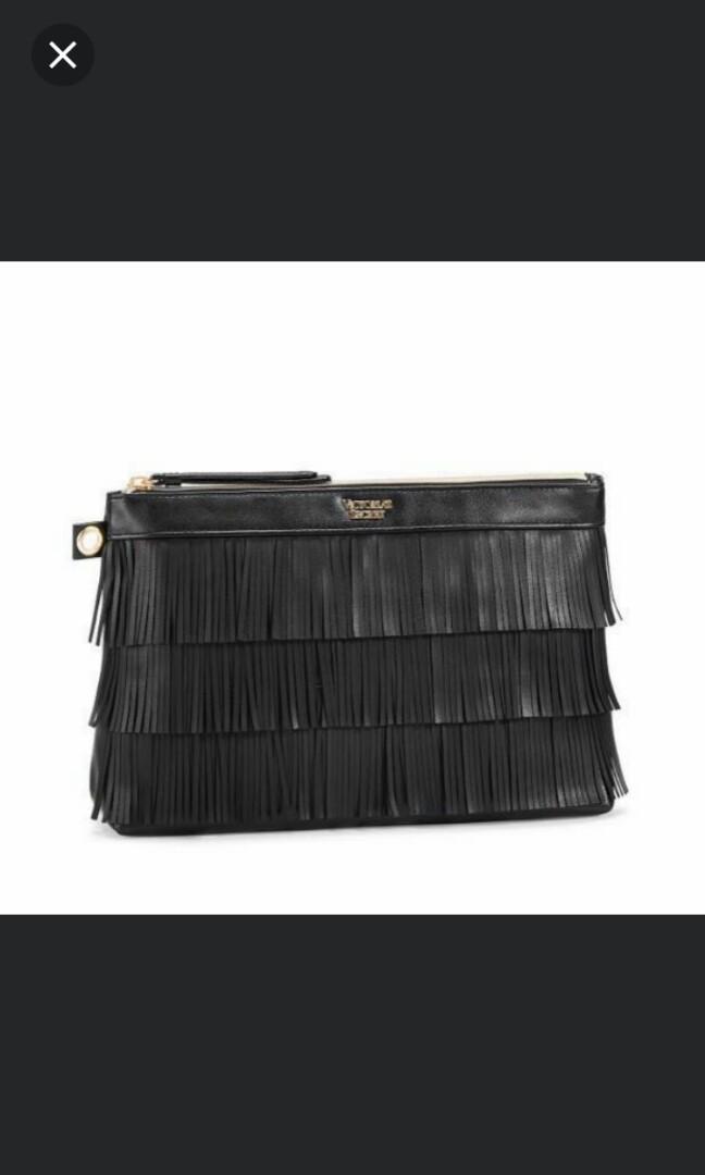 Instock Authentic victoria secret tassel clutch bag Brand new chat to buy if int Women s Fashion Bags Wallets Wallets Card Holders on Carousell