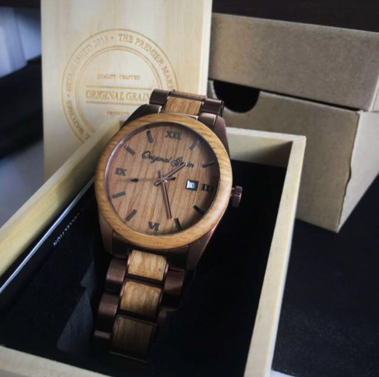 Whiskey cheap wood watch