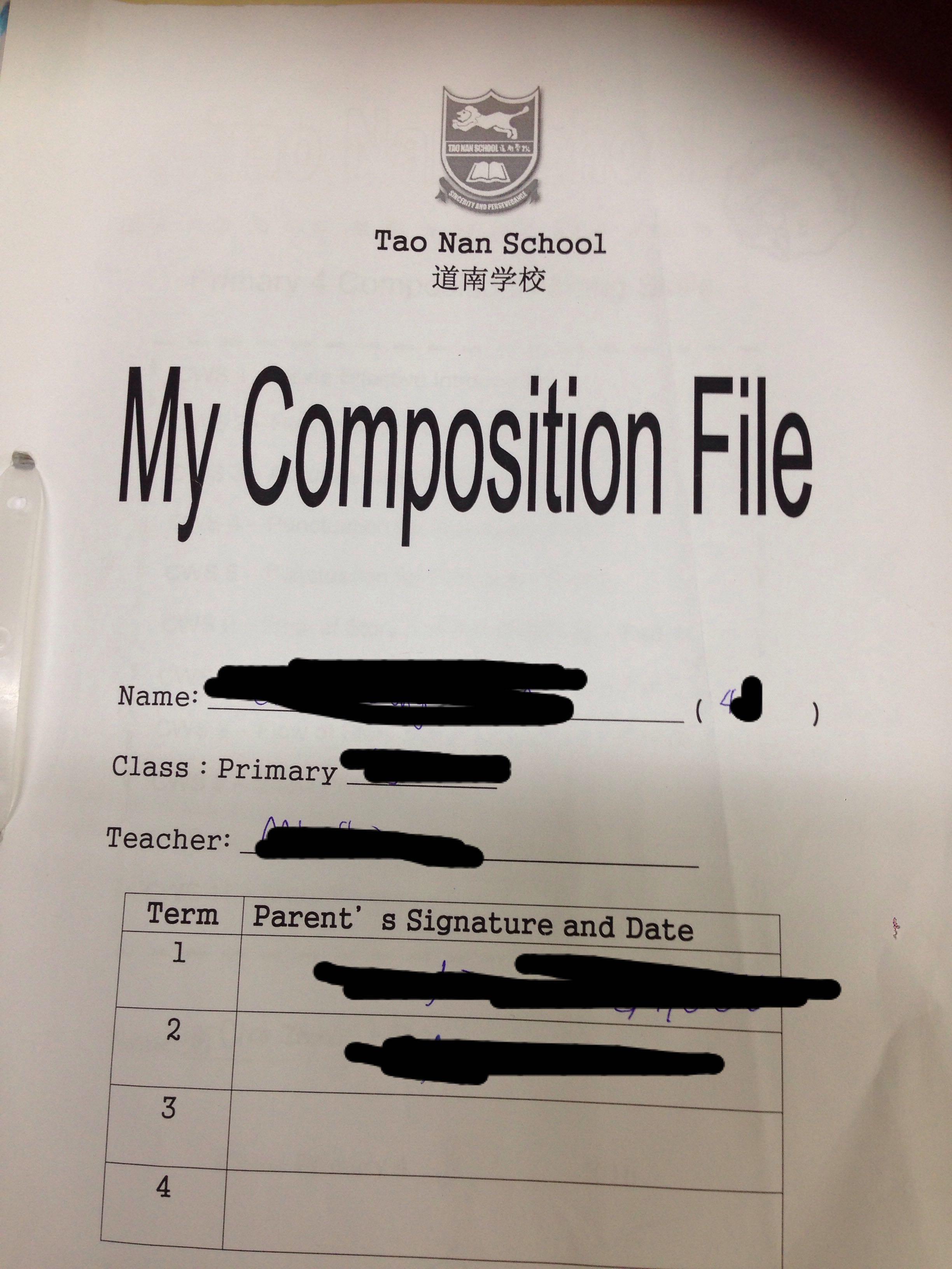 P4 Tao Nan Composition English File, Hobbies & Toys, Books & Magazines